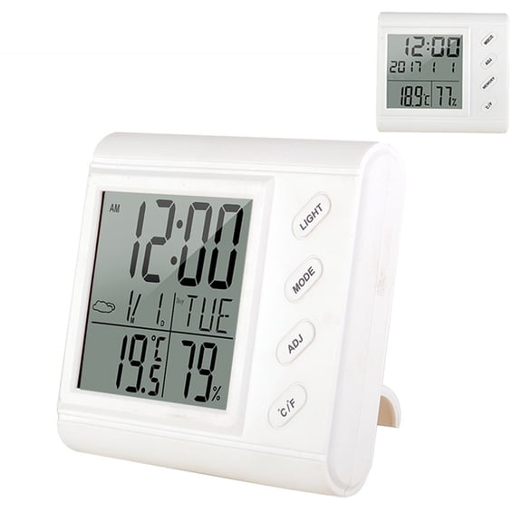 Toyandona White Digital Humidity Meter with Temperature Display Portable for Home and Office