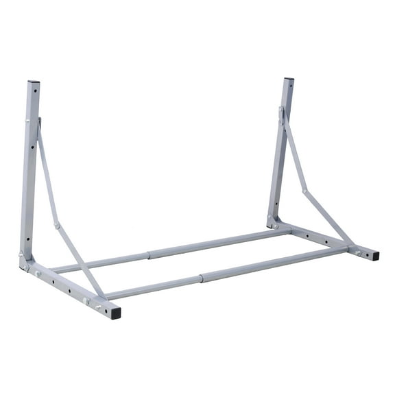 Wall Mounted Tire Storage Rack - Folding Tire Rack 30.5-50.5in Wide - 300lbs Capacity - Silver Powder Coat - Garage Storage Organizer