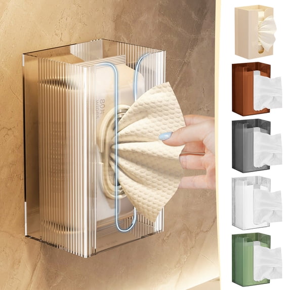 Wall Mounted Tissue Box Bathroom Storage Organizer Multifunctional Inverted Paper Drawer for Towels and Paper Towels Space Saving Design for Modern Bathrooms and Powder Rooms Topliu