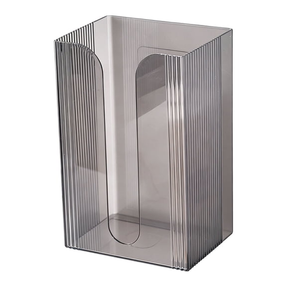 Wall Mounted Tissue Dispenser, Multi-Functional Face Towel Storage Box, Drill-Free Adhesive Upside Down Tissue Holder, Grey Paper Towel Container, Space Saving Wall Tissue Organizer
