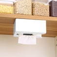 thumbnail image 1 of Wall-Mounted Tissue Storage Box for Bathroom, Kitchen, and Dining Room, Punch-Free Plastic Tissue Box with Self-Adhesive Installation for Space-Saving, 1 of 6