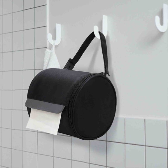 Wall-Mounted Toilet Paper Holder for Camping Tent Home Office | Waterproof Tissue Roll Storage Bag with Adjustable Straps | Portable Foldable Dispenser for RV Bathroom Travel Hiking Outdoor