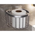 thumbnail image 1 of Wall Mounted Toilet Paper Holder, Modern Semi-Circle Bathroom Tissue Roll Dispenser with No Drill Adhesive, Gunmetal Gray Paper Towel Rack,Toilet Paper Holder, Bathroom Tissue Dispenser,D,1PC,, 1 of 5