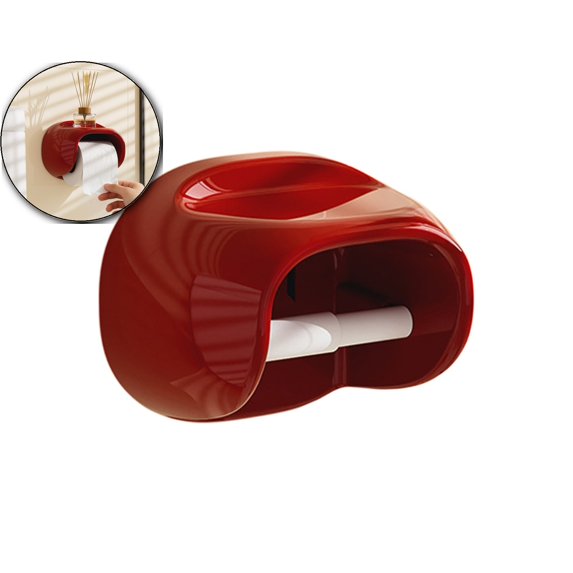 Wall-Mounted Toilet Paper Holder – Non-Perforated Bathroom Roll Storage Box with Phone Slot, Waterproof Plastic Tissue Dispenser for Bathrooms & Kitchens