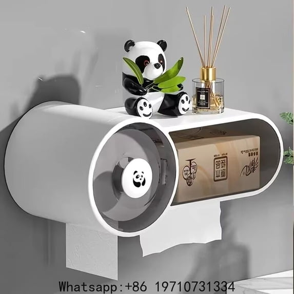 Wall-Mounted Toilet Paper Holder, Waterproof Tissue Storage Box ...