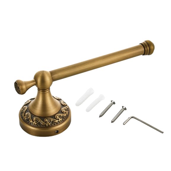 Wall Mounted Toilet Paper Roll Holder Vintage Copper Towel Rack Bathroom Tissue Roll Holder For Home Hotel Restroom