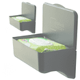 thumbnail image 1 of Wall-Mounted Toiletry Holder with Shelf by Storage Theory - Gray - 2 Pack, 1 of 6