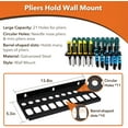 thumbnail image 1 of Wall-Mounted Tool Organizer Set – Heavy-Duty Galvanized Steel Screwdriver, Pliers, Hammer & Wrench Holders – Rustproof Workshop/Garage Storage for Hand Tools (Black), 1 of 10