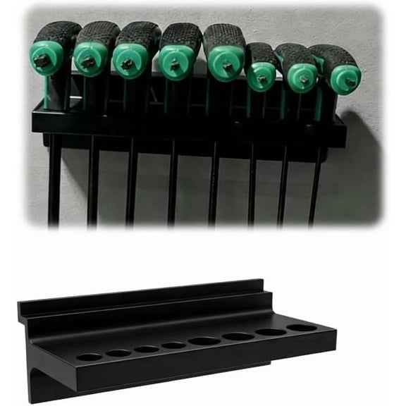 Wall-Mounted Tool Rack Compatible with Harbor Freight ICON T-Handle Tools, Storage Organizer, Garage/Studio Tool Organizer