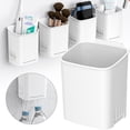 thumbnail image 1 of Wall Mounted Toothbrush Holder No Drilling Removable Drainage Storage Organizer For Bathroom Kitchen Shower(Does Not Include A Drip Tray), 1 of 4