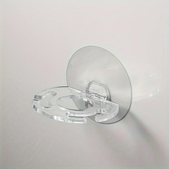 Wall Mounted Toothbrush Holder | Punch Free Self Adhesive Bathroom Organizer | Razor & Toothpaste Holder | Clear Gray Plastic | 3.94x3.94 Inch