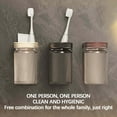 thumbnail image 1 of Wall-Mounted Toothbrush Holder with Cup, No-Drill Bathroom Storage Rack with Inverted Drainage, Detachable PET Stand Shelf, 1 of 5