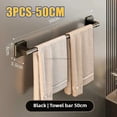 thumbnail image 1 of Wall Mounted Towel Rack Bathroom Storage Rack No Drilling Bathroom Horizontal Bar Towel Rack Kitchen Bathroom Accessories, 1 of 10