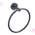 thumbnail image 1 of Wall-Mounted Towel Ring Bath Towel Ring Towel Hanging Rings Bathroom Towel Ring Towel Hooks for Bathrooms Hand Towel Holder Black Towel Hook Decorative Hooks Stainless Steel Metal, 1 of 5