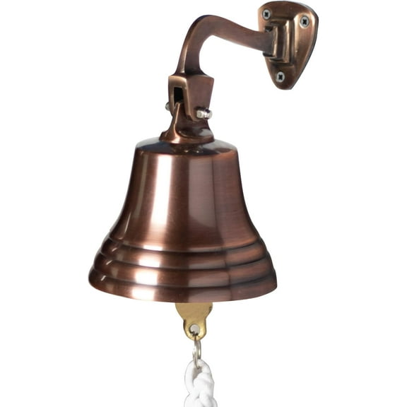 Wall Mounted Traditional Door Bell - Bronze | Nautical Themed Ship Bell Ringer | Ideal for Home