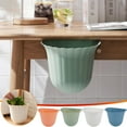 thumbnail image 1 of Wall Mounted Trash Bin Plastic Paper Basket with Lid for Cabinet Door Kitchen Bathroom 1 CountforHome Storage(Blue),Ccwuwei, 1 of 9
