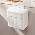 thumbnail image 1 of Wall Mounted Trash Can with Lid, Slim Hanging Garbage Can for Small Space Under Sink Kitchen Bathroom Narrow Odor Control Wastebasket, 1 of 6