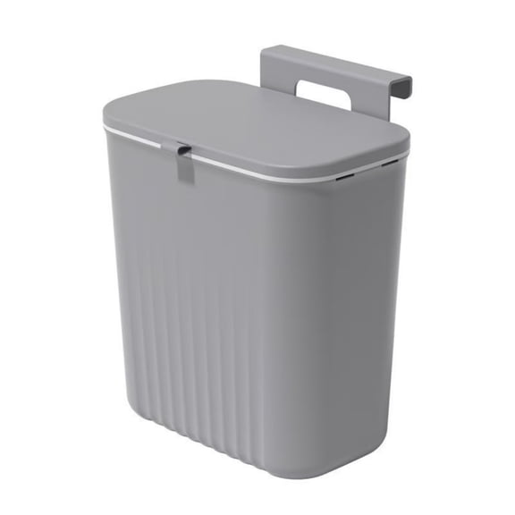Wall-Mounted Can with Lid for Kitchen Space-Saving Hanging Garbage Bin Minimalist Waste Basket for Under Cabinet and Bathroom