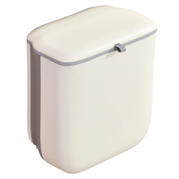 Wall Mounted Trash Receptacle Foldable Design 3.2 Gallon Capacity Pet Proof Kitchen