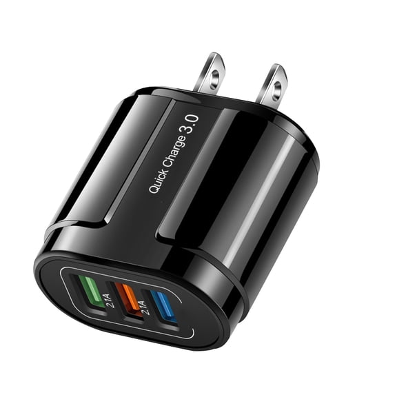 Wall Mounted USB Charging Hub Adapter with 3 Ports 2A Power Plug