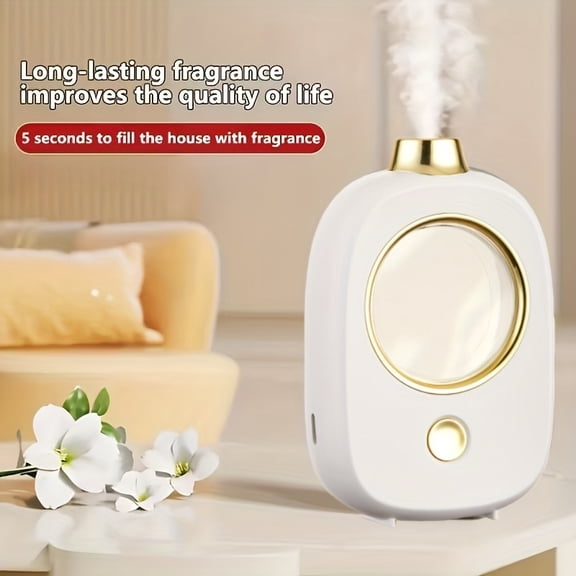 Wall-Mounted USB Cool Mist Essential Oil Diffuser with Screen & Timer, Sonic Technology for Indoor Bathroom Use, Perfect Christmas Gift