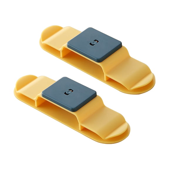 Wall Mounted USB Line Holder Plastic Hook 2Pcs Space Saver Punch-free Hanger Hook for Power Plug Socket