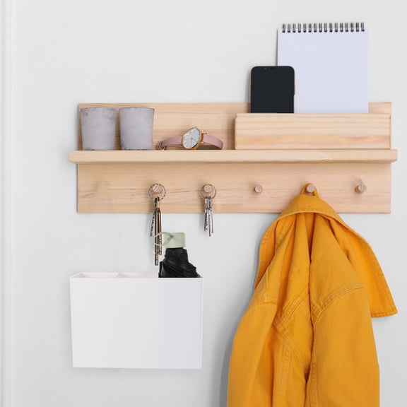 PENIKOKO White Wall Mounted Umbrella Rack with Stable Design for Entryway, Hallway, and Home Organization