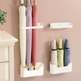 thumbnail image 1 of Wall-Mounted Umbrella & Slipper Rack with Drip Tray, Adhesive Mount for Bathroom, Entryway, or behind Door Storage, Style A, by IHXORA, 1 of 6