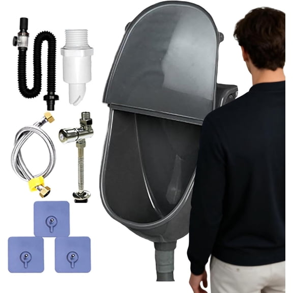 Wall Mounted Urinal With Lid | Wall Mounted Bathroom Washout Urinal | Wall Mounted Bathroom Washout Urinal for Dorm RV Vehicle Camping Backyard Garage