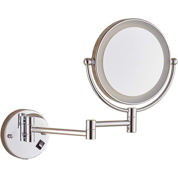 Wall-Mounted Vanity Mirrors, Quality Wall Mounted 8 Inch Lighted Beauty Mirror Folding Mirror Mirror Double Sided