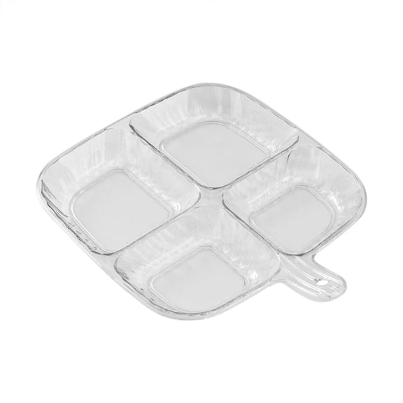 Wall Mounted Vegetable Preparation Tray, Hot Pot Soy Dipping Side Dishes Storage Organizer, Multi-Compartment Kitchen Seasoning and Condiment Holder, Space Saving Plastic, 20x17x2.5cm