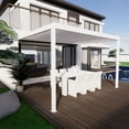 thumbnail image 1 of Wall Mounted Villa Pergola with Motorization and LED Lighting Included, 13' x 13', White, 1 of 5
