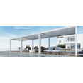 thumbnail image 1 of Wall Mounted Villa Pergola with Motorization and LED Lighting Included, 13' x 19', White, 1 of 5