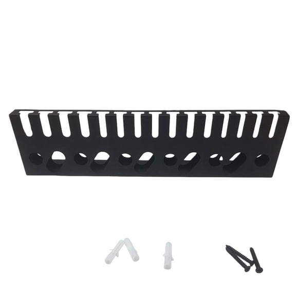 Wall-Mounted Vise Holder Metal Clamp Storage Rack with 3-Tier Slots for Pliers and Tools, Space-Saving Organizer for Garages, Workshops, Sheds, Black