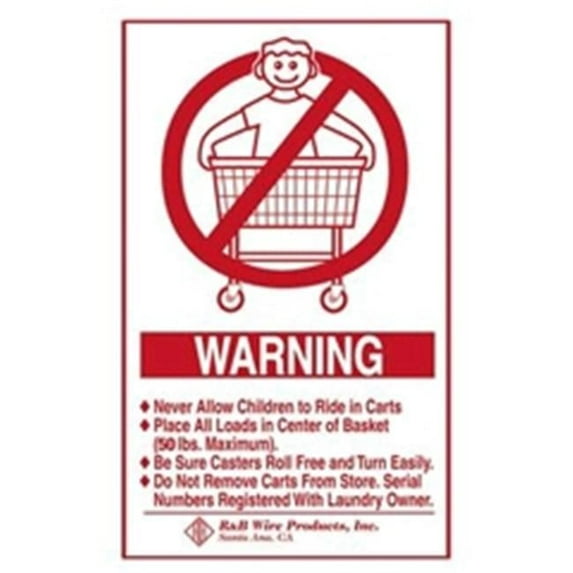 Wall Mounted Warning Sign - English White/Red Lettering