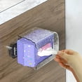 thumbnail image 1 of Wall-Mounted Wet Wipes Storage Box, Transparent Plastic Bathroom Organizer with Suction Cup, 360° Rotation Adjustable, Space-Saving Household Tissue Holder, 15x12x10cm, 1 of 8