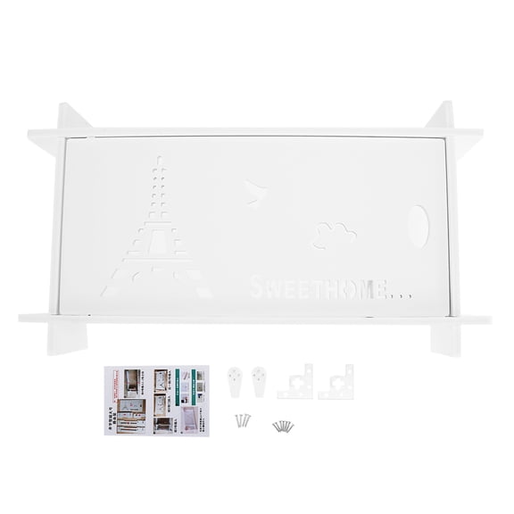 Wifi Router Storage Box Shelf Wall Hanging Bracket Rack Cable Organizer
