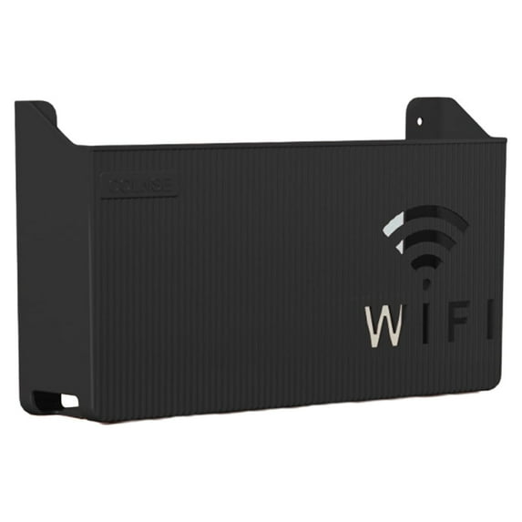 Wall Mounted Wifi Router Storage Box Cable Power Plus Wire Bracket Organizer for Home Bedroom Living Room Wall Storage Shelf