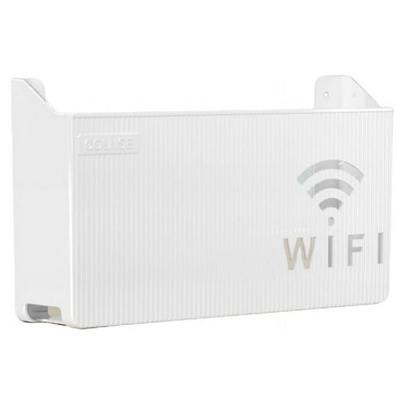 Wall Mounted Wifi Router Storage Box Cable Power Plus Wire Bracket Organizer for Home Bedroom Living Room Wall Storage Shelf