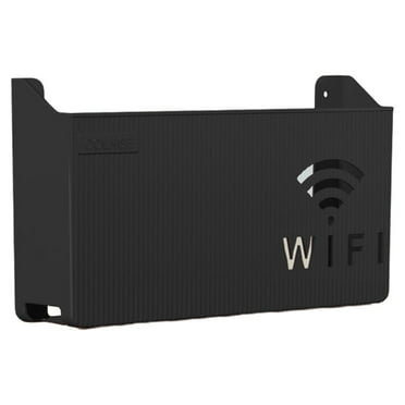 Wall Mounted Wifi Router Storage Box Cable Power Plus Wire Bracket Organizer