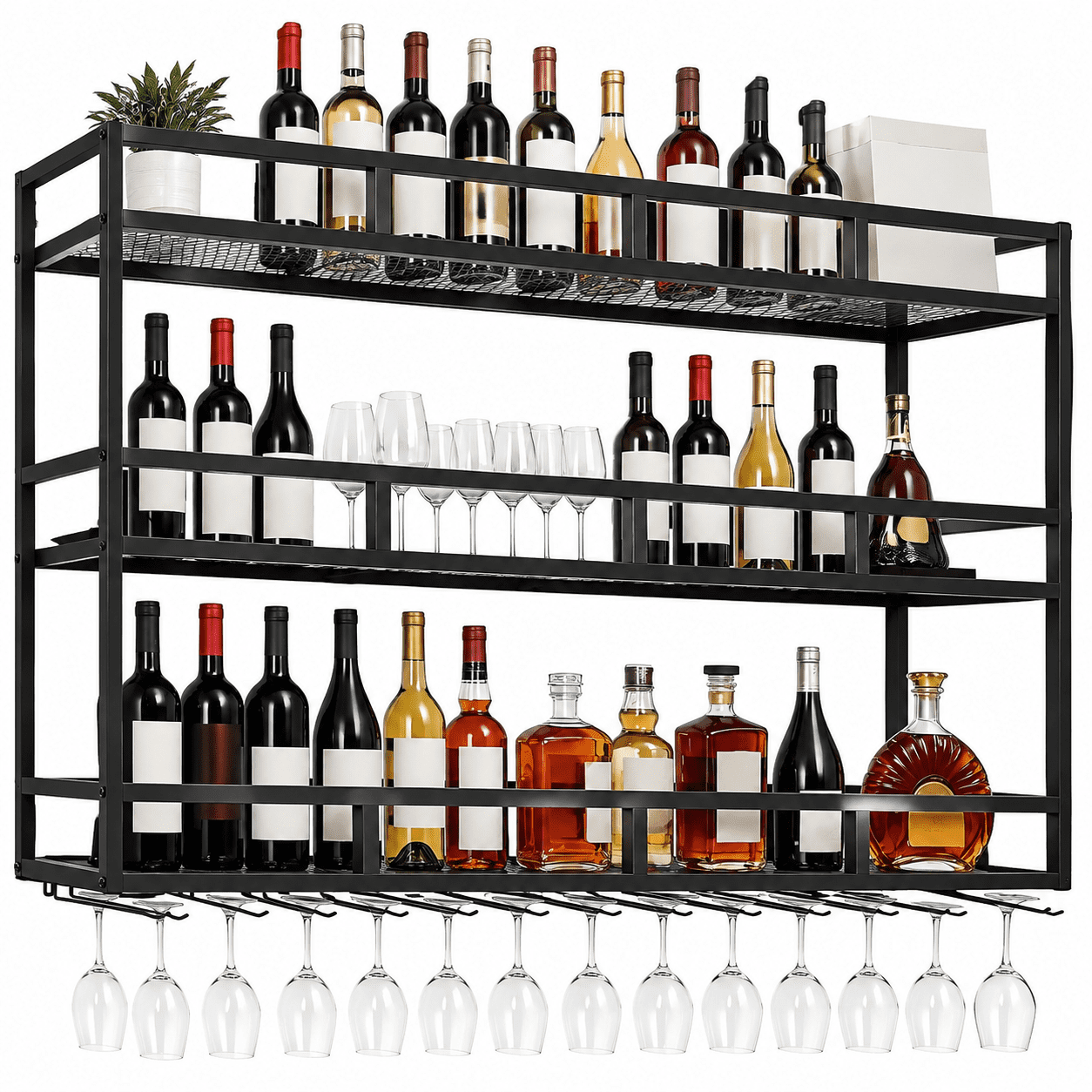 Wall Mounted Wine Rack, 59