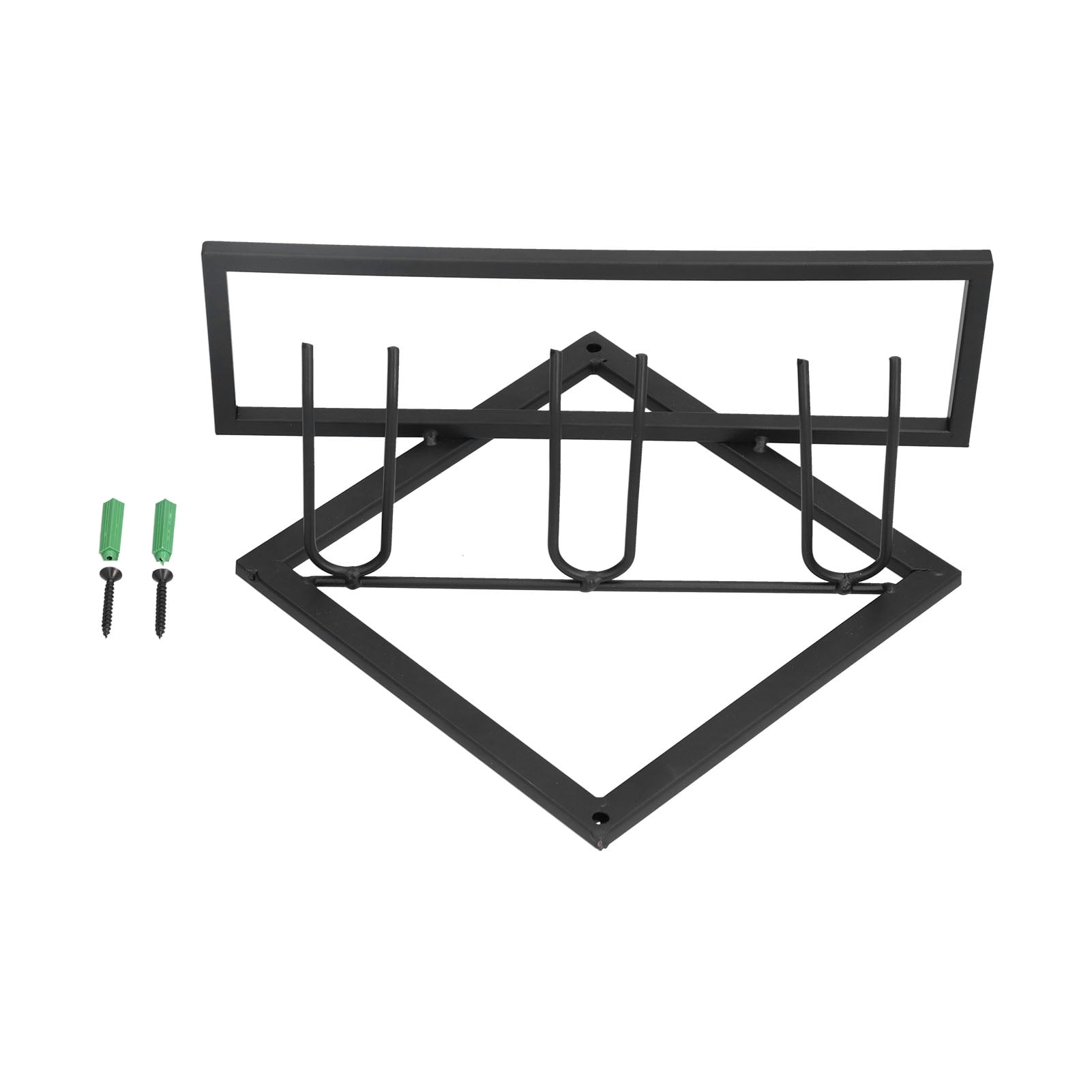 Wall Mounted Wine Rack Black Rhombus Shaped Wall Mounted Double Hook