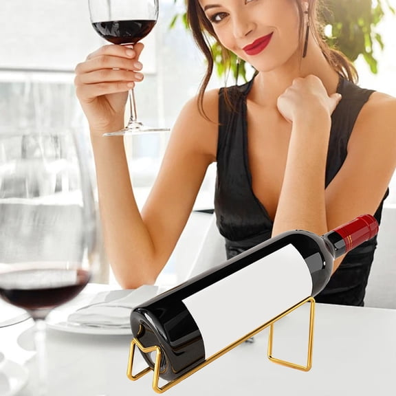 Wall Mounted Wine Rack | Iron European Style Display Holder for Kitchen, Bar, or Restaurant | Holds 1 Bottle | Black, White, or Gold Finish