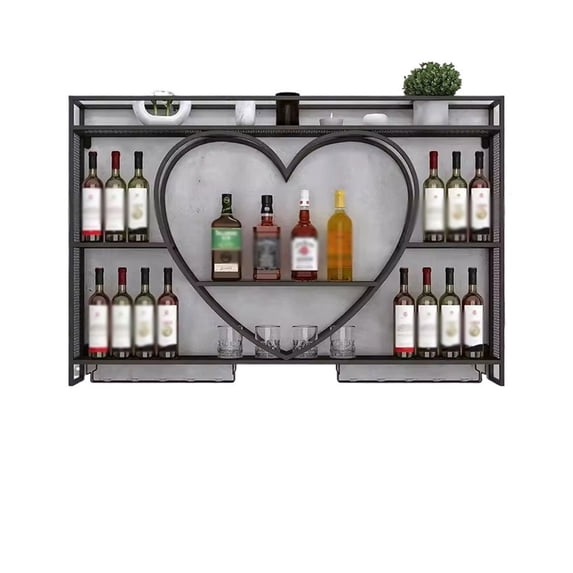 Wall Tech Rack Wall Mounted Wine Rack Metal Bar Shelf Wine Display Rack - Walmart.com