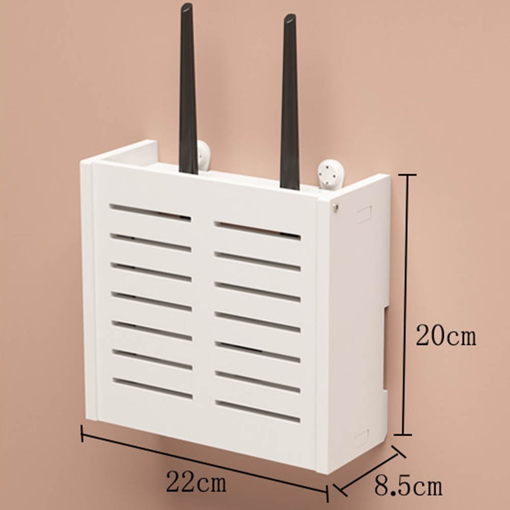 Wall Mounted Wireless Router Rack Living Room Wall-Mounted WiFi Storage ...