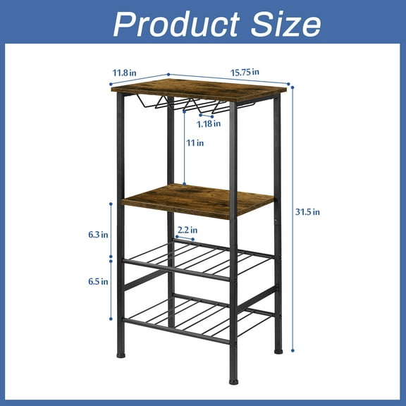 Wall Mounted Wooden 2 Tier Champagne Glass Rack Wall Stem Glass Rack Set of 2 Hanging Stem Glass Rack for Bar, Kitchen, 16 Wine Glass Organizer, Brown