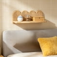thumbnail image 1 of Wall Mounted Wooden Board Floating Shelf Rustic Organizer For Bedroom Living Room Decor, 1 of 6