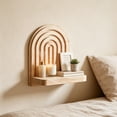 thumbnail image 1 of Wall Mounted Wooden Board Floating Shelf Rustic Organizer For Bedroom Living Room Decor, 1 of 6