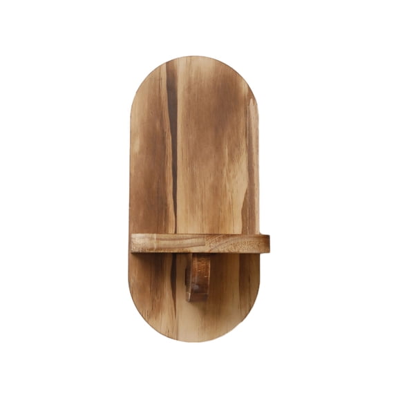 Wall Mounted Wooden Floating Shelf with Decorative Storage for Living Room, Bedroom, Outdoor Decor, Traditional Chinese Craftsmanship, Easy Assembly