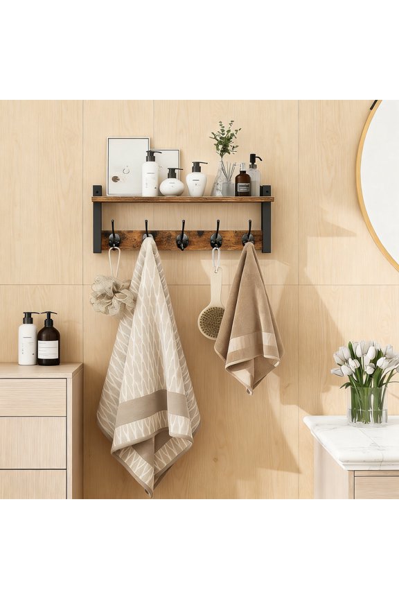 Wall Mounted Wooden Storage Rack,Entrance Key Holder Shelf,Bathroom Organizer Stand,Living Room Decor Shelf for Small Essentials Display